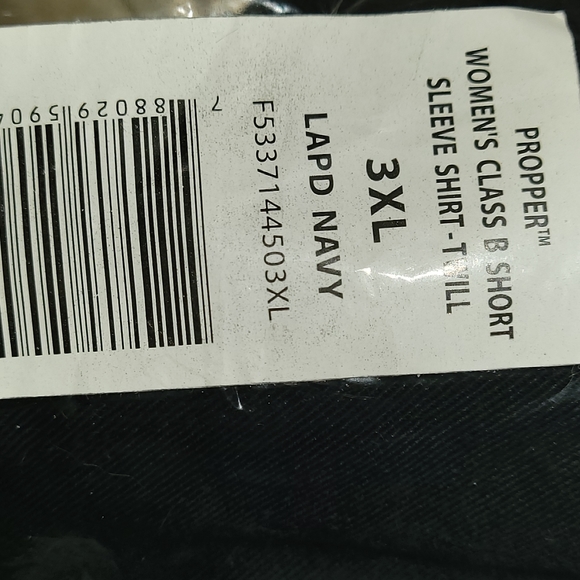 NWT Proper 3XL Navy Uniform Style Top - Picture 4 of 13